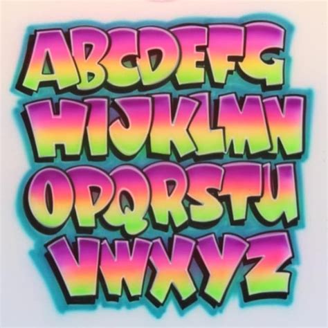 Ken Johnson | Some airbrushed lettering fonts I made up about 8-9 years ...