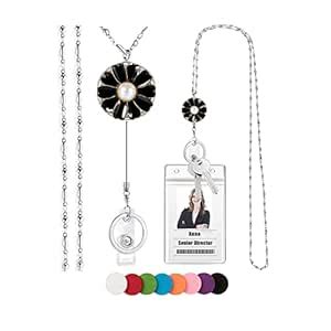 SAM & LORI Retractable Lanyards for Id Badges Keys Women Cute Employee ...