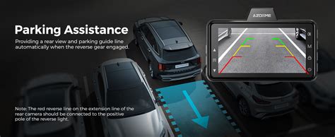 AZDOME Dual Dash Cam for Car Front and Rear, 3 inch 2.5D IPS Screen ...
