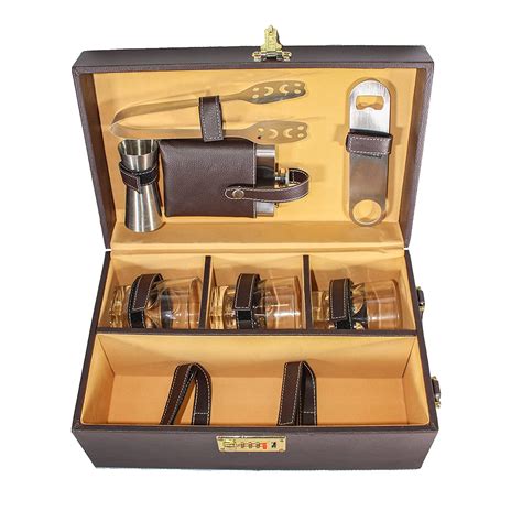 Buy CARUZILA Bar Accessories Mega Bar Set Portable Leatherette ...