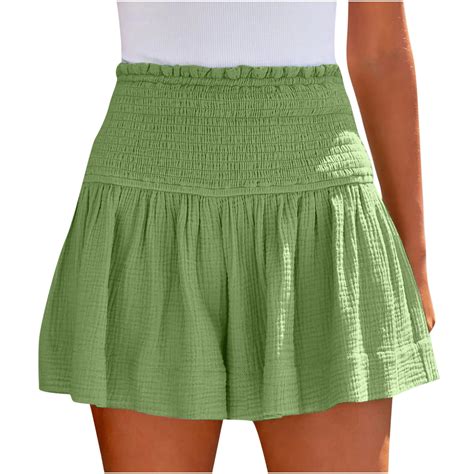 Lime Green Shorts for Women Fall Summer Spandex Brunch Crochet High ...
