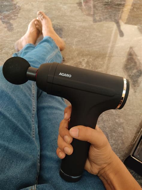 AGARO Galaxy Gun Massager, 4 Heads, 6 Speed, Rechargeable, Handheld ...