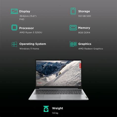Buy Lenovo IdeaPad Slim 1 AMD Ryzen 3 3250U Thin & Light Laptop (8GB ...