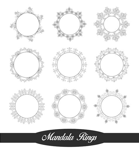 Mandala Ringe Sammlung | Kostenlose Vektor