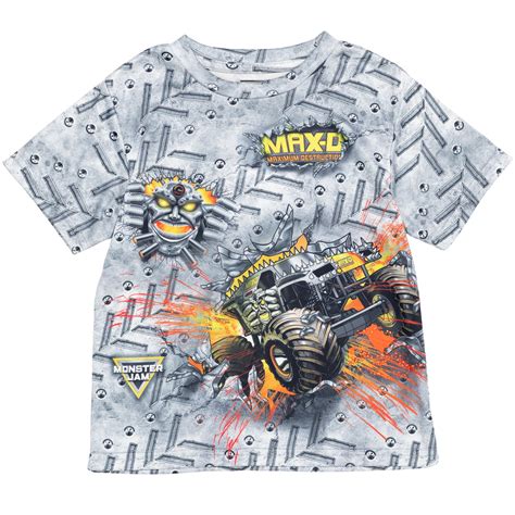 Monster Jam Maximum Destruction Little Boys T-Shirt Toddler to Big Kid ...
