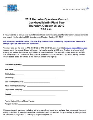 Fillable Online B2012b Hercules Operators Council Lockheed Martin Plant ...