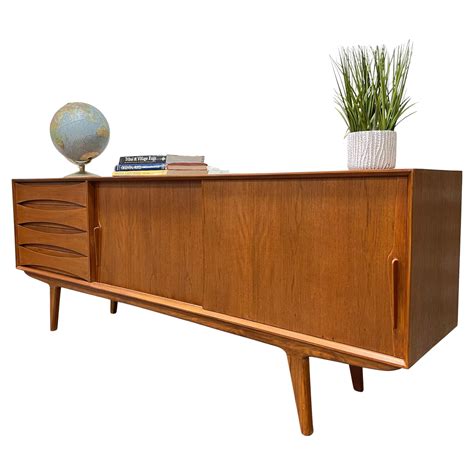 Extra LONG + Handsome Mid Century Modern styled Teak CREDENZA ...