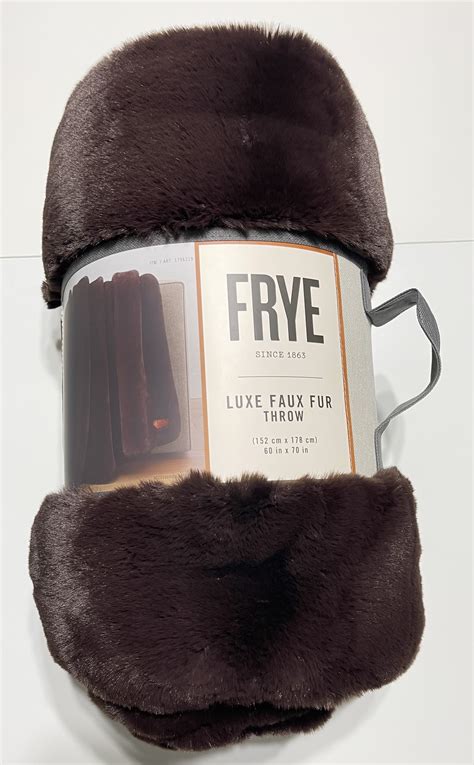Frye Luxe Faux Fur Throw Blanket (60 in X 70 in) Brown - Walmart.com
