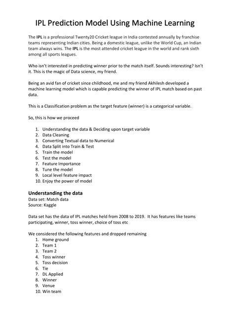 IPL Data Prediction Python 的图像结果