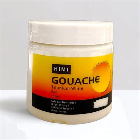 HIMI - Gouache Paint Bottle - Titanium White - Different Sizes - MIYA HIMI