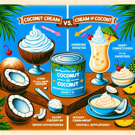 Coconut Cream vs. Cream of Coconut: Understanding the Differences