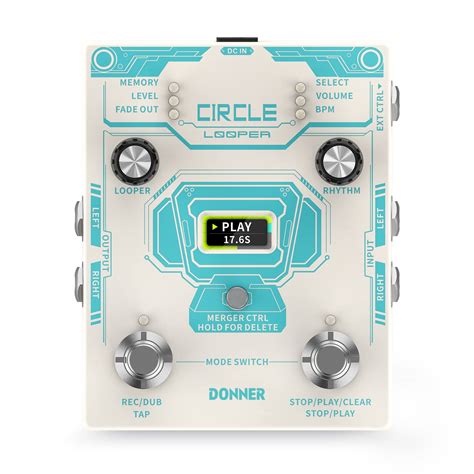 Donner Circle Looper Pedal, Stereo Guitar Looper Pedal, 40 Slots 160 ...