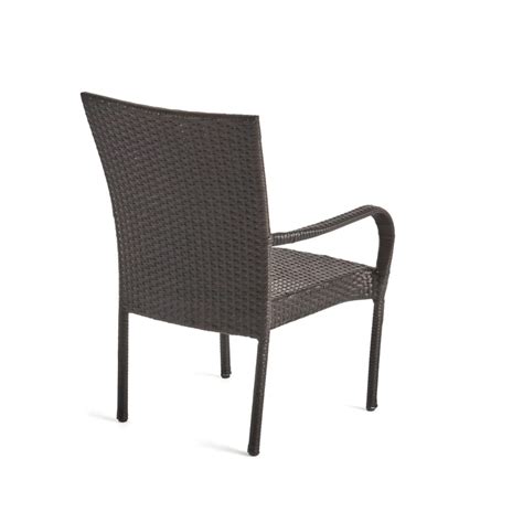 MJA FURNITURE Patio Outdoor Dining Table Set 6 Seater, Rattan Wicker ...