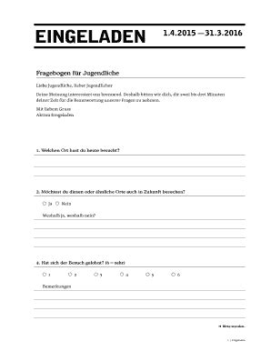Ausfüllbar Online Fragebogen fr Jugendliche - agch Fax Email Drucken ...