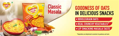 Saffola Masala Oats | Tasty Evening Snack| Healthy Snack| Classic ...