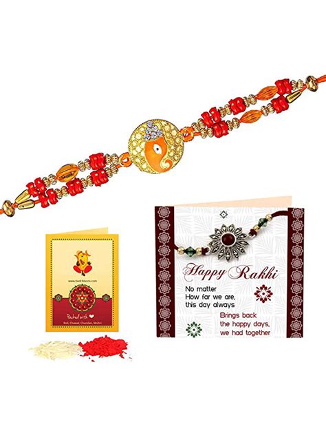 Buy | Raksha Bandhan Rakhi for Brother Bhai Rakhi with Card and Roli ...