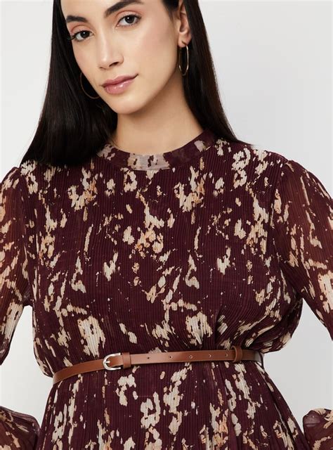 Buy Women Printed Accordion Pleated A-Line Dress Online at just Rs ...