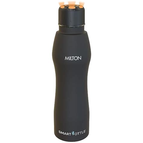 MILTON Euroline Smart Stainless Steel Water Bottle, 880 ml, Black, Leak ...