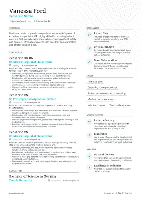 5 Pediatric Nurse Resume Examples & Guide for 2023