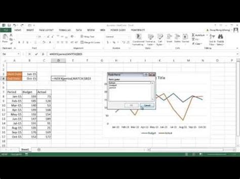 Create a Dynamic Chart with Named Ranges, INDEX and MATCH | Excel ...