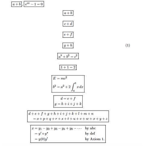 How to add frame boxes around all equations? - TeX - LaTeX Stack Exchange