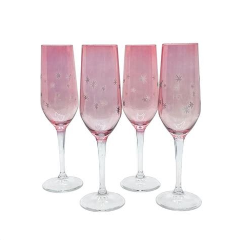 Pink Celestial Champagne Glasses | Maison George