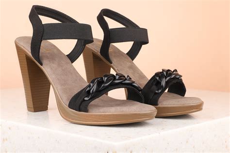 Buy Now Women Black Solid Platform Heels