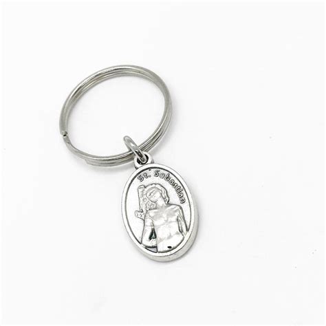 Saint Sebastian Patron Saint of Sports Charm Keychain, Athlete Gift ...