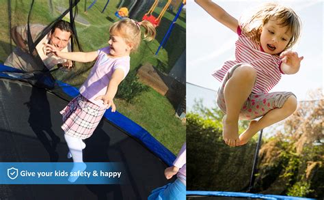 Fitness Guru 6FT Trampoline with Enclosure Net & Safety Pad Jumping Mat ...