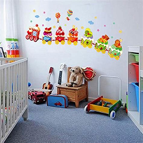 Buy Ascent Decals PVC Vinyl Wall Sticker for Kids Room 'Toy Train' (60 ...