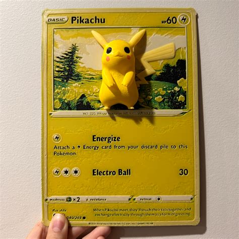 Oversized Pikachu Pokemon Card - Hueforge Hybrid Print by cyanidesugar ...