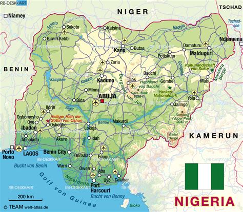 Map of Nigeria, Federal Republic of Nigeria Maps - Mapsof.net