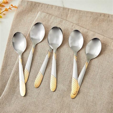 Buy Glister Amara Set of 6 Stainless Steel Tea Spoons from Home Centre ...