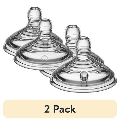 (2 pack) Tommee Tippee Natural Start Baby Bottle Nipples, Fast Flow, 6 ...