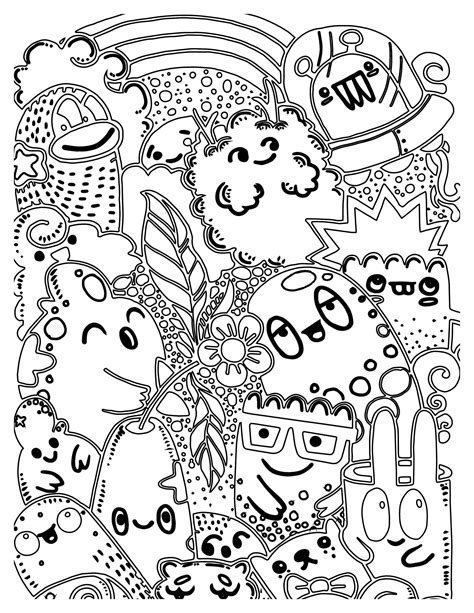 Doodles Coloring Pages: Printable Fun And Whimsical Designs