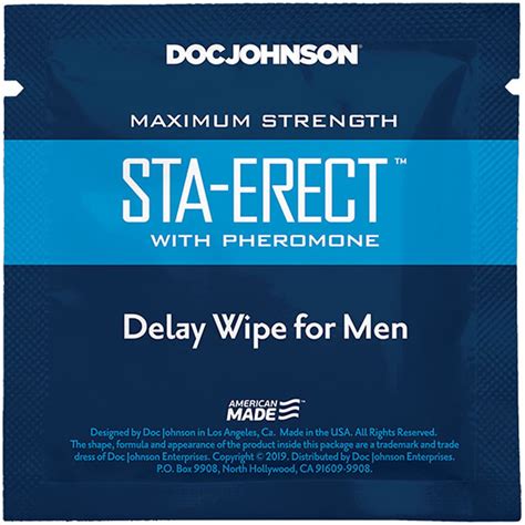 Buy Sta-Erect With Pheromone - Delay Wipes for Men - 10 Pack Online at ...