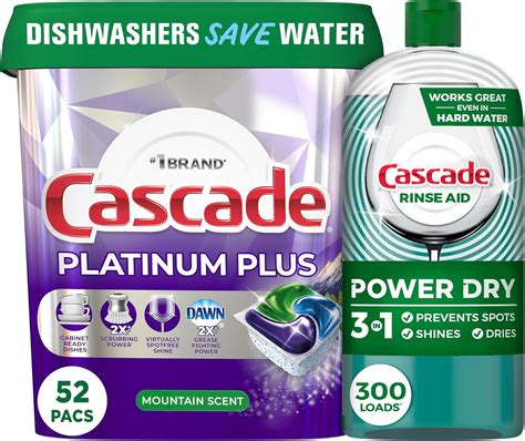 Amazon.com: Bundle of Cascade Platinum Plus ActionPacs Dishwasher ...