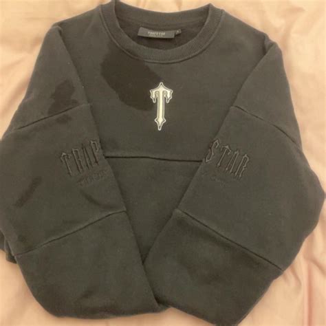 Trapstar Men's Black and White Sweatshirt | Depop