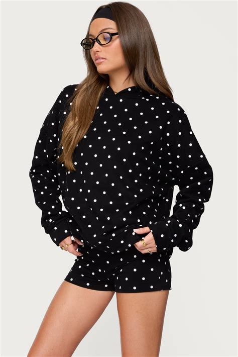 Chelsie Polka Dot Hoodie - edikted