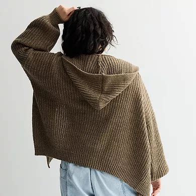 Juniors' Plus Size SO Chunky Open Front Sweater