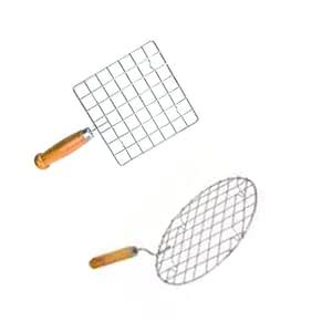 Buy Pepper Round & Square Steel Roasting Kitchen Tool Set - Roti, Papad ...