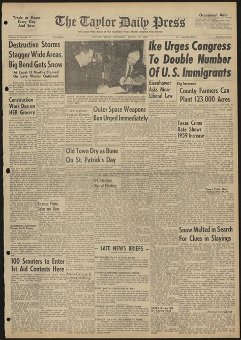 The Taylor Daily Press (Taylor, Tex.), Vol. 47, No. 76, Ed. 1 Thursday ...