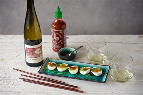 6-minute Eggs, Plum Sauce, Scallions & Gruner Veltliner - rdwinery