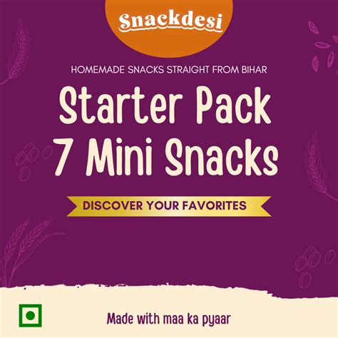 Snackdesi Starter Pack (7 Mini Snacks) for ₹579 | Discover Your Favori