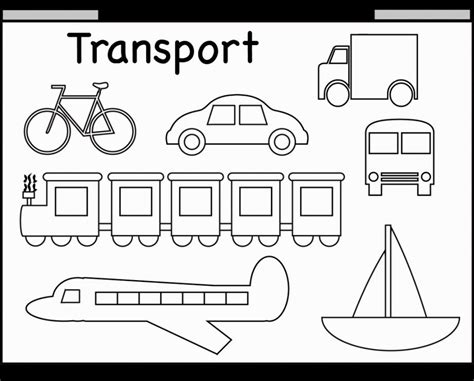 Transportation Coloring Worksheet 的图像结果