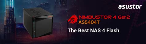 Asustor AS5404T Nimbustor 4 Gen2, 4 Bay NAS Storage, Quad-Core 2.0GHz ...