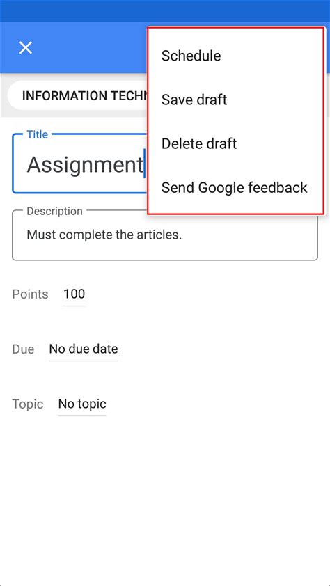 Image result for Google Classroom Assignment