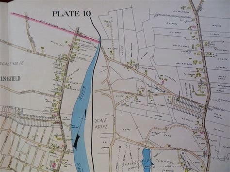 West Springfield Massachusetts Town & City Plan 1912 Richards large detailed map: (1912) Map ...