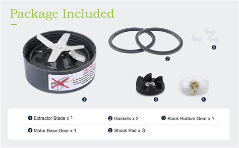 HASTHIP® 8 Pieces Blender Replacement Parts Extractor Blade for ...