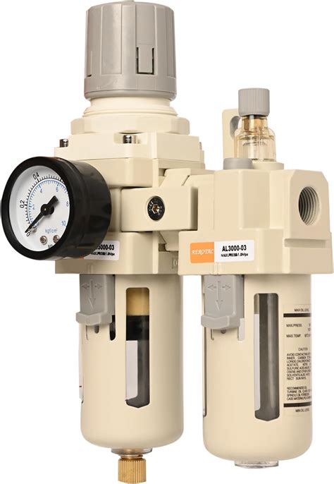 HYCO BSP Pneumatic FRL Unit (Air Filter + Regulator + Lubricator) with ...